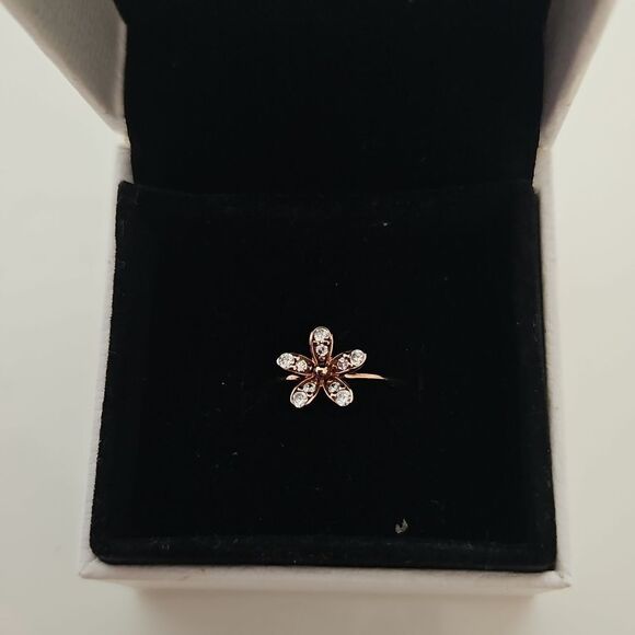 Pandora Daisy Rose Gold Ring Size 7 - Picture 7 of 16